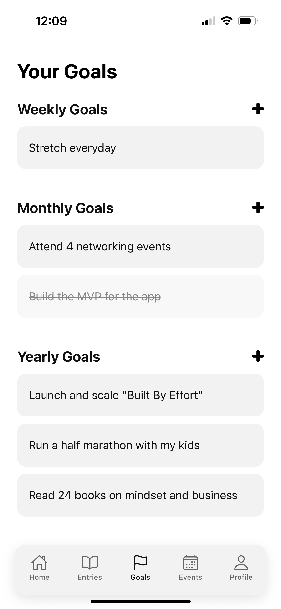 Goal Tracking